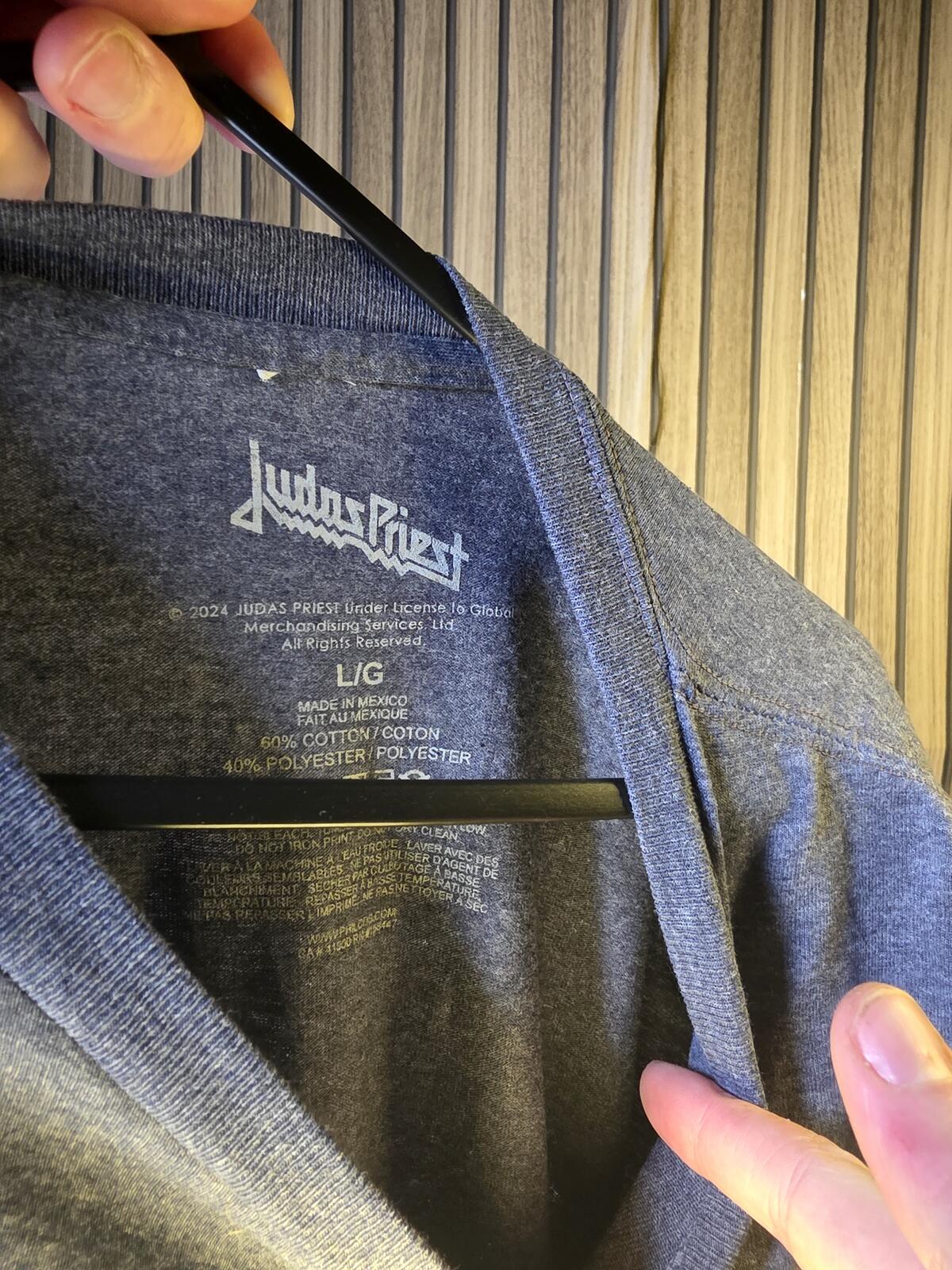 Judas Priest USA Tour 1991 Graphic T Shirt Heather Grey Regular L