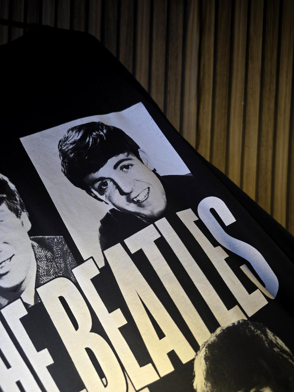 The Beatles Graphic T-Shirt Black Band Print Medium