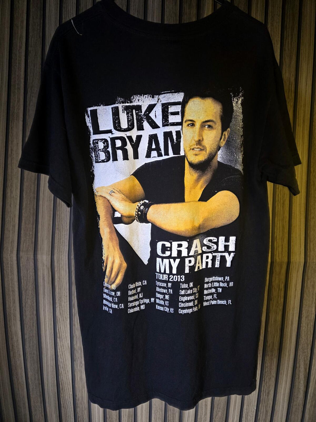 Luke Bryan Crash My Party Tour 2013 Graphic T Shirt Black S