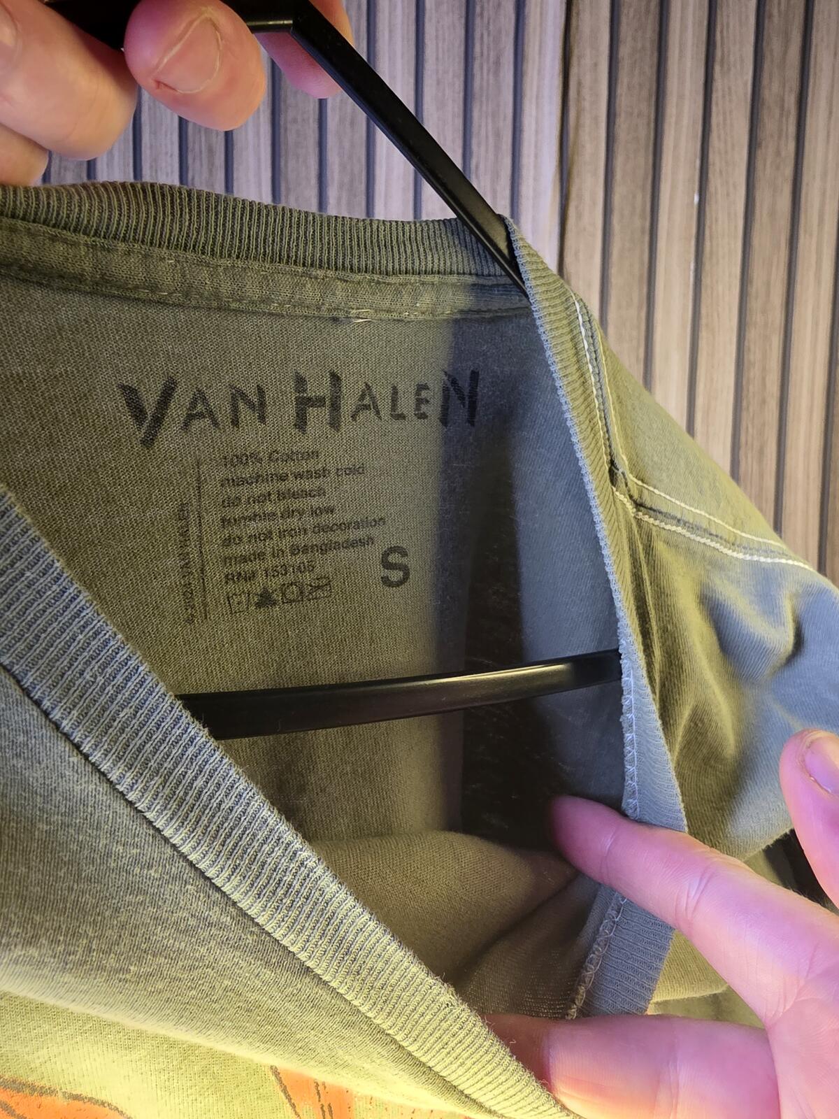 Van Halen Lion Graphic T Shirt Olive Khaki Size S
