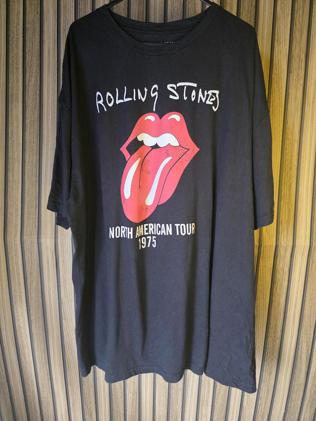 Rolling Stones North American Tour 1975 Graphic T-Shirt Black XXL
