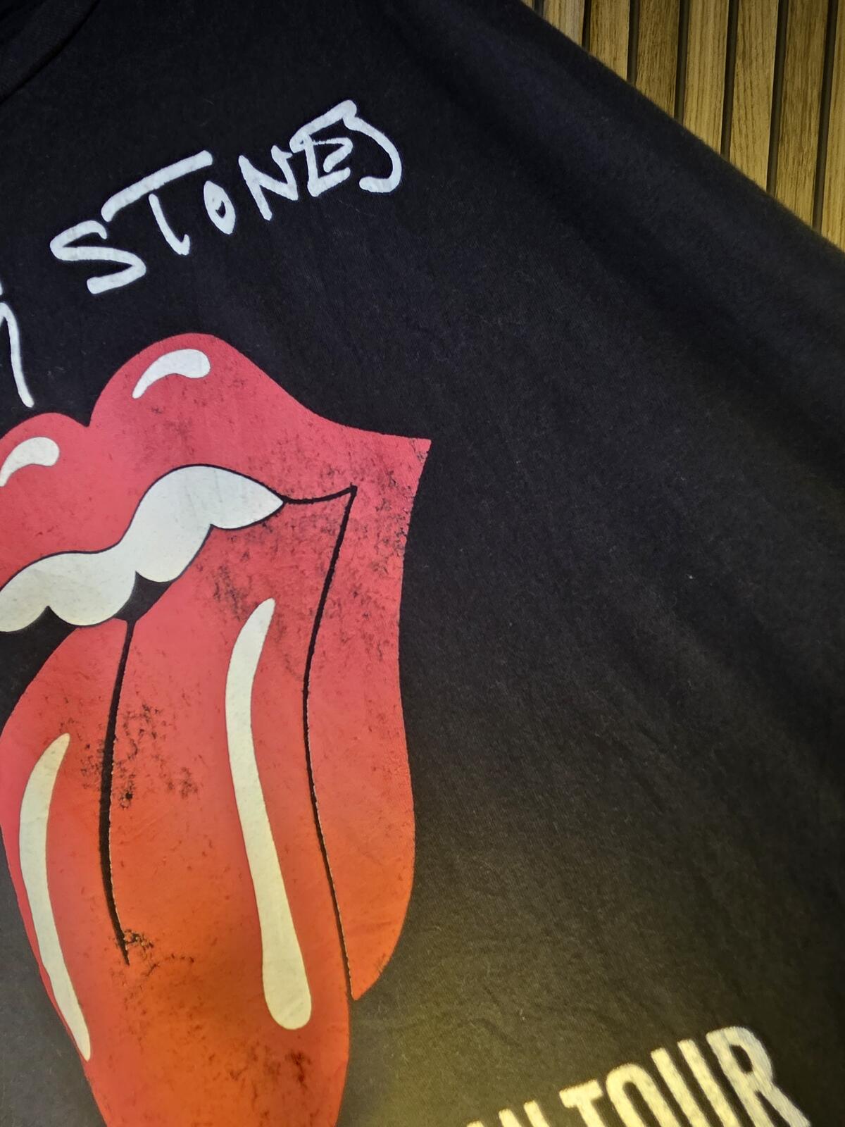 Rolling Stones North American Tour 1975 Graphic T-Shirt Black XXL