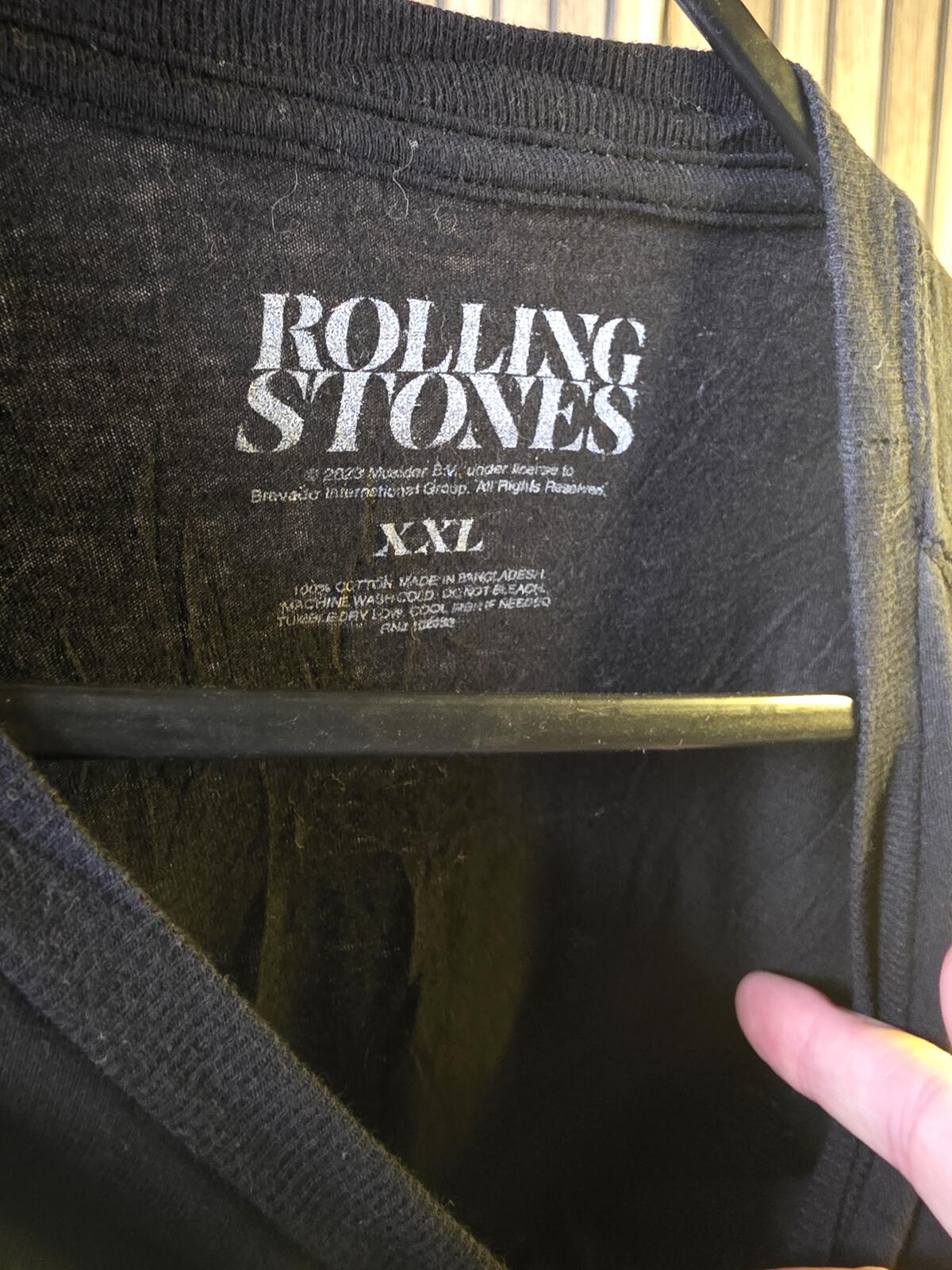Rolling Stones North American Tour 1975 Graphic T-Shirt Black XXL