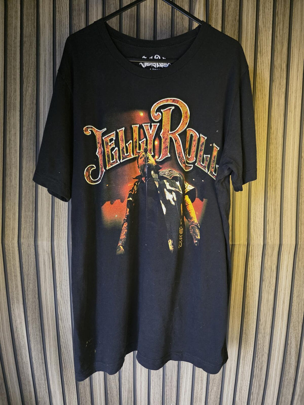 Jelly Roll Graphic Band T Shirt Black Large