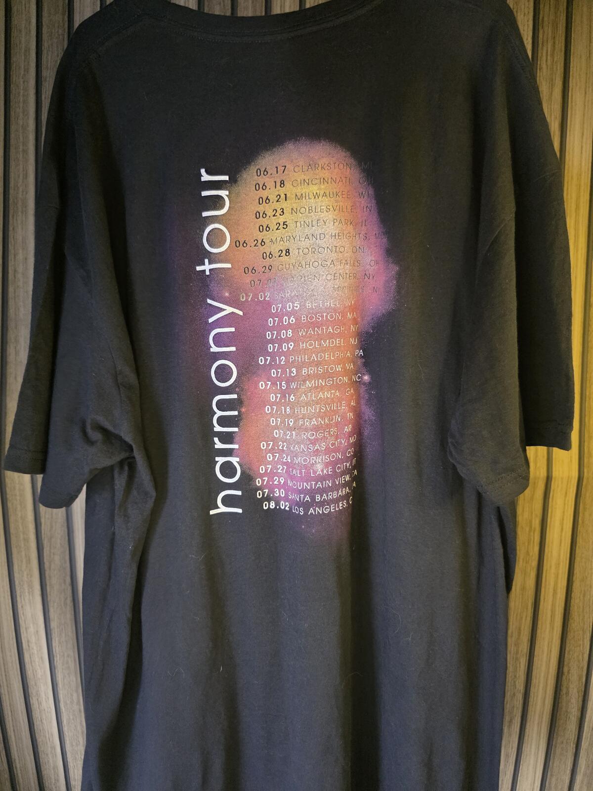 Josh Groban Harmony Tour Black Graphic T-Shirt XXL