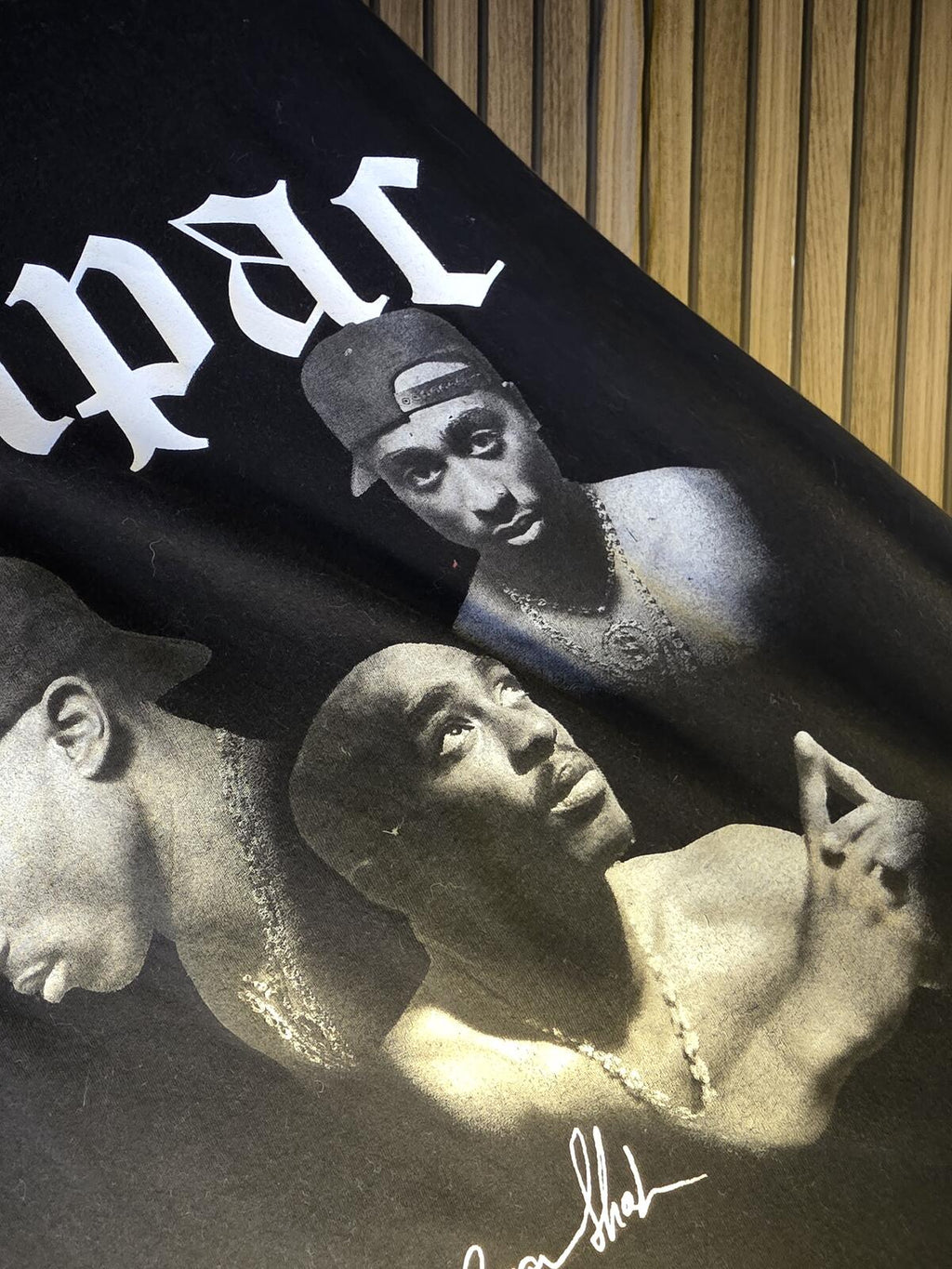 Tupac Graphic Print T-Shirt Black Size S