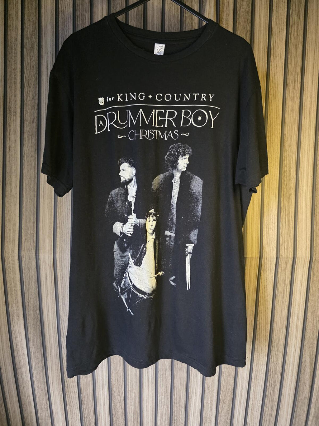 King & Country Drummer Boy Christmas Graphic T Shirt Black Regular M