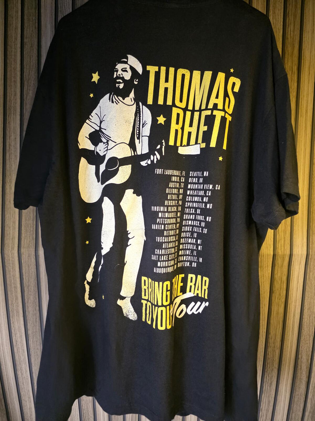 Thomas Rhett Bring the Bar to You Tour Black Graphic T-Shirt Size XL