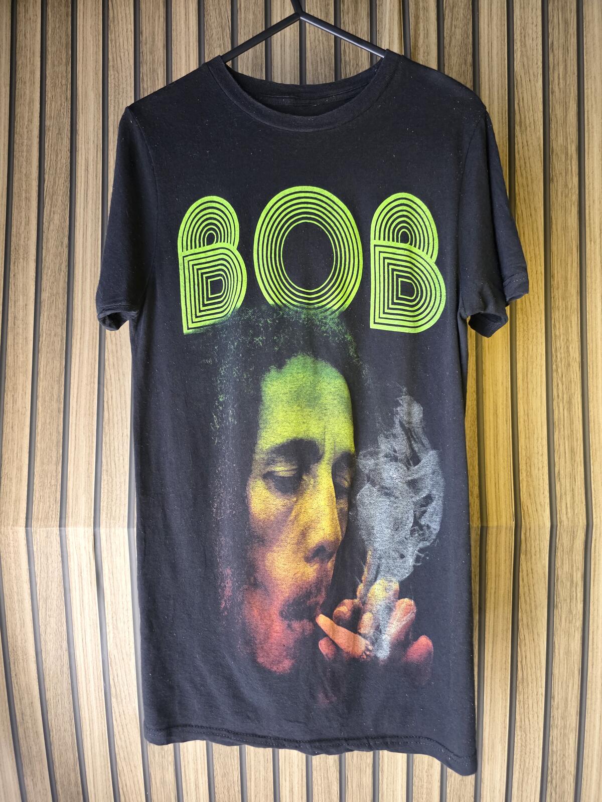 Zion Bob Marley Graphic T Shirt Black Reggae Print Regular S