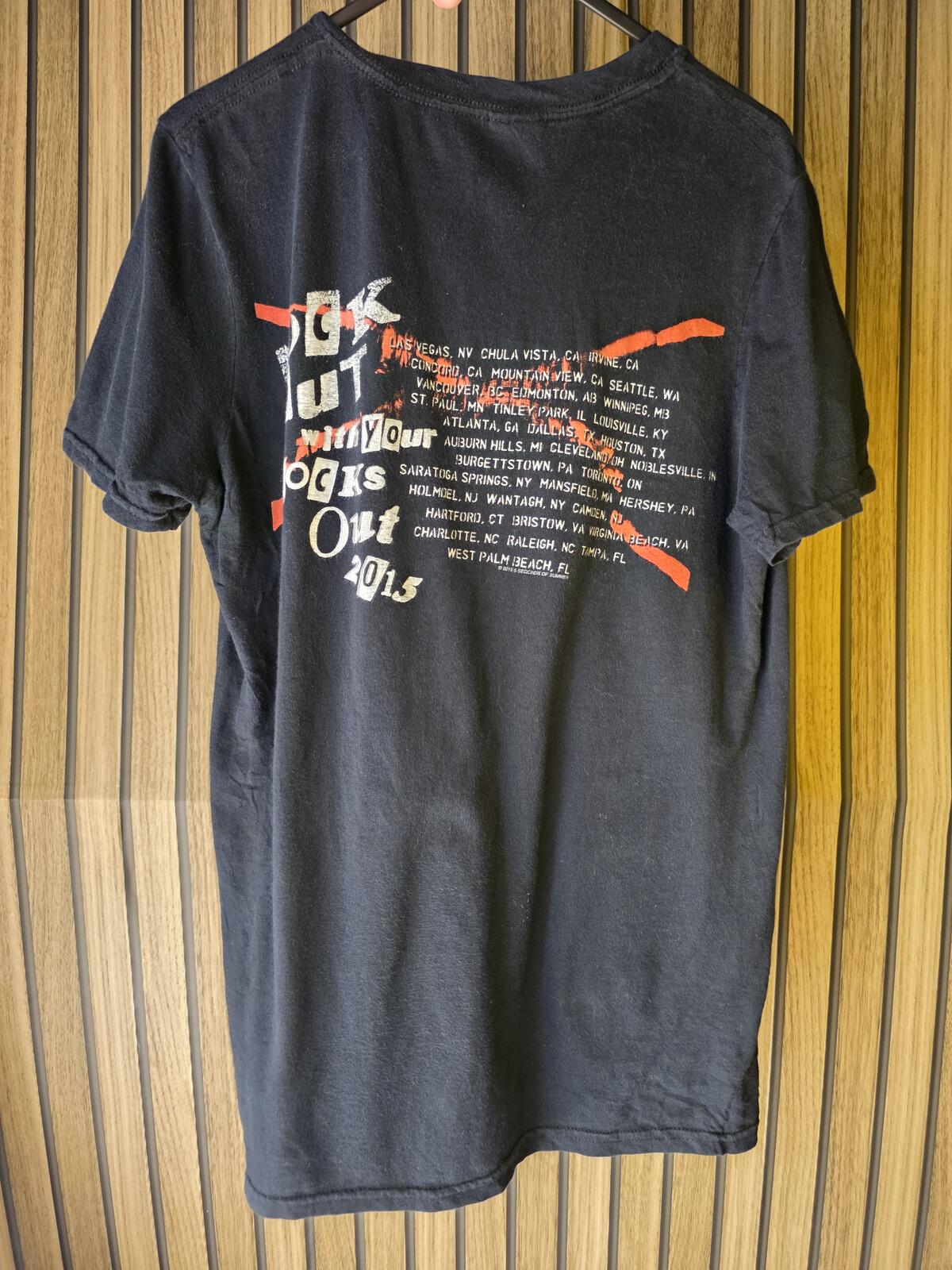 5 Seconds of Summer Band Graphic T-Shirt Black Size S