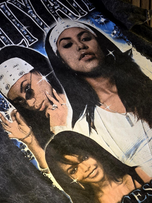 Aaliyah Princess of Rock Graphic T Shirt Black Multi Regular L