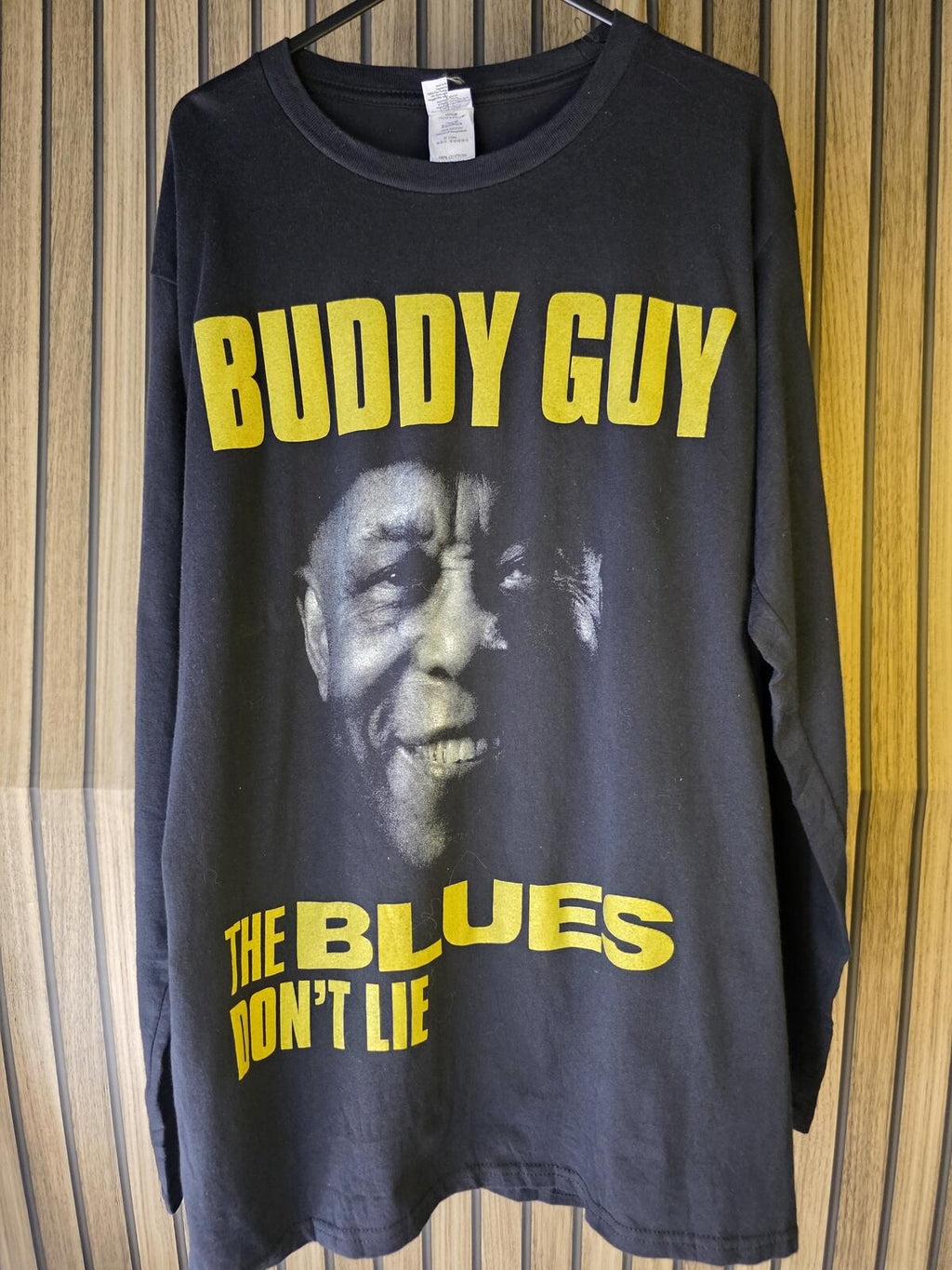 Buddy Guy The Blues Don't Lie Tour T Shirt Black Yellow Size Large
