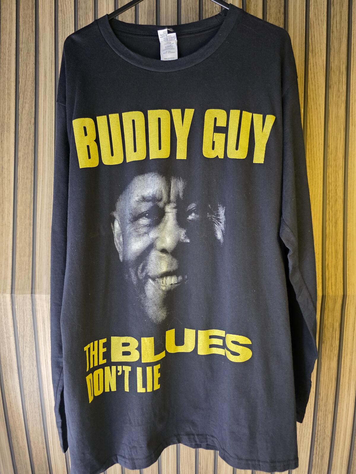 Buddy Guy The Blues Don't Lie Tour T Shirt Black Yellow Size Large