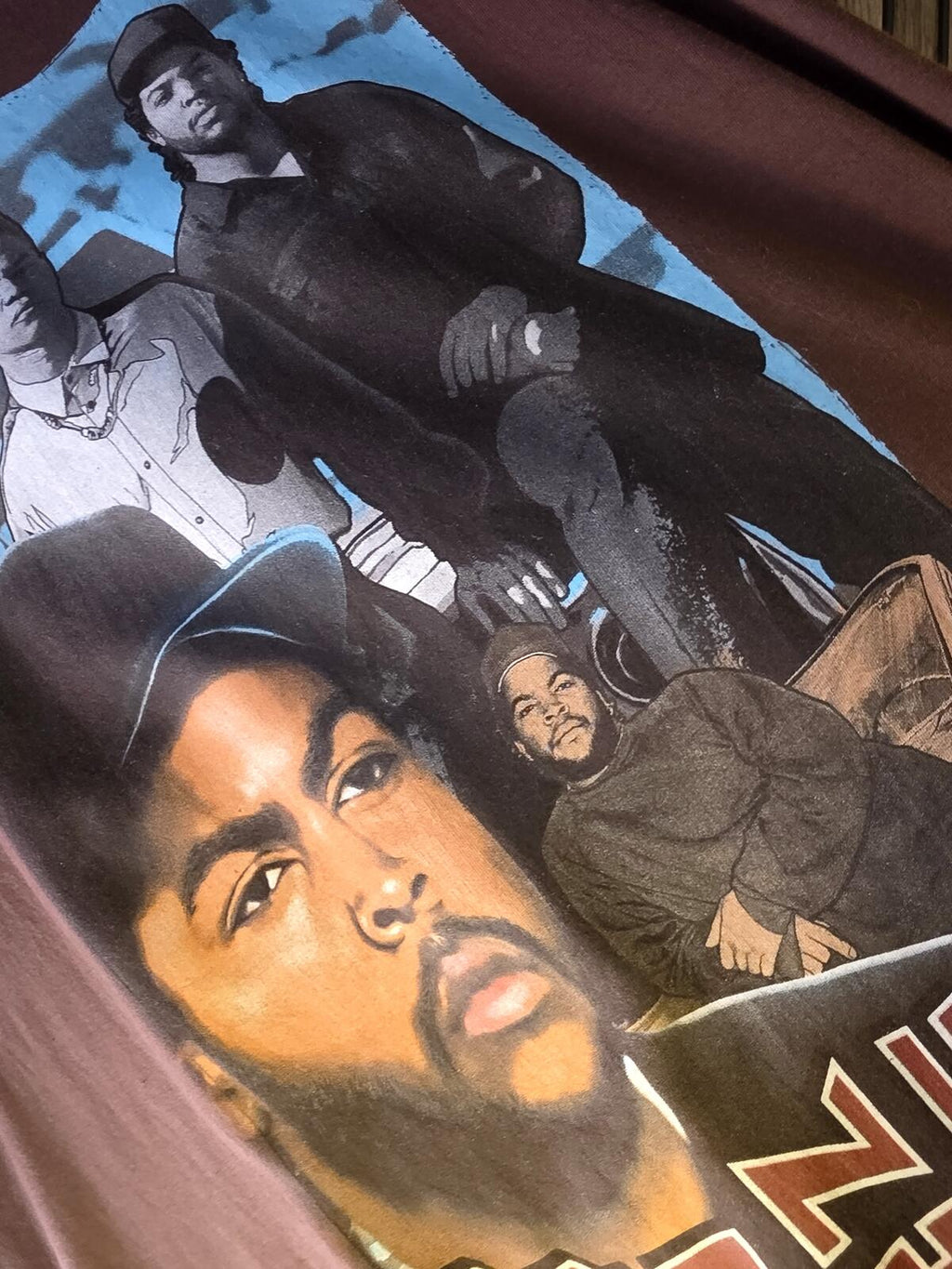 Boyz II Men Band Graphic T Shirt Brown Short Sleeve Large