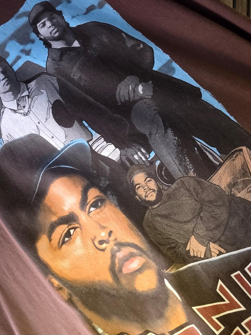 Boyz II Men Band Graphic T Shirt Brown Short Sleeve Large