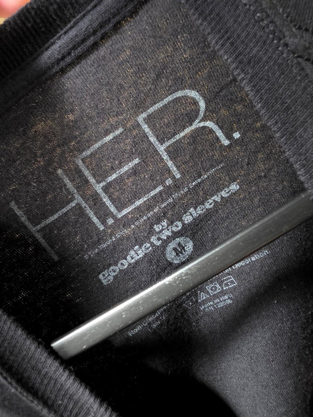 H.E.R. Graphic T Shirt Black Size M