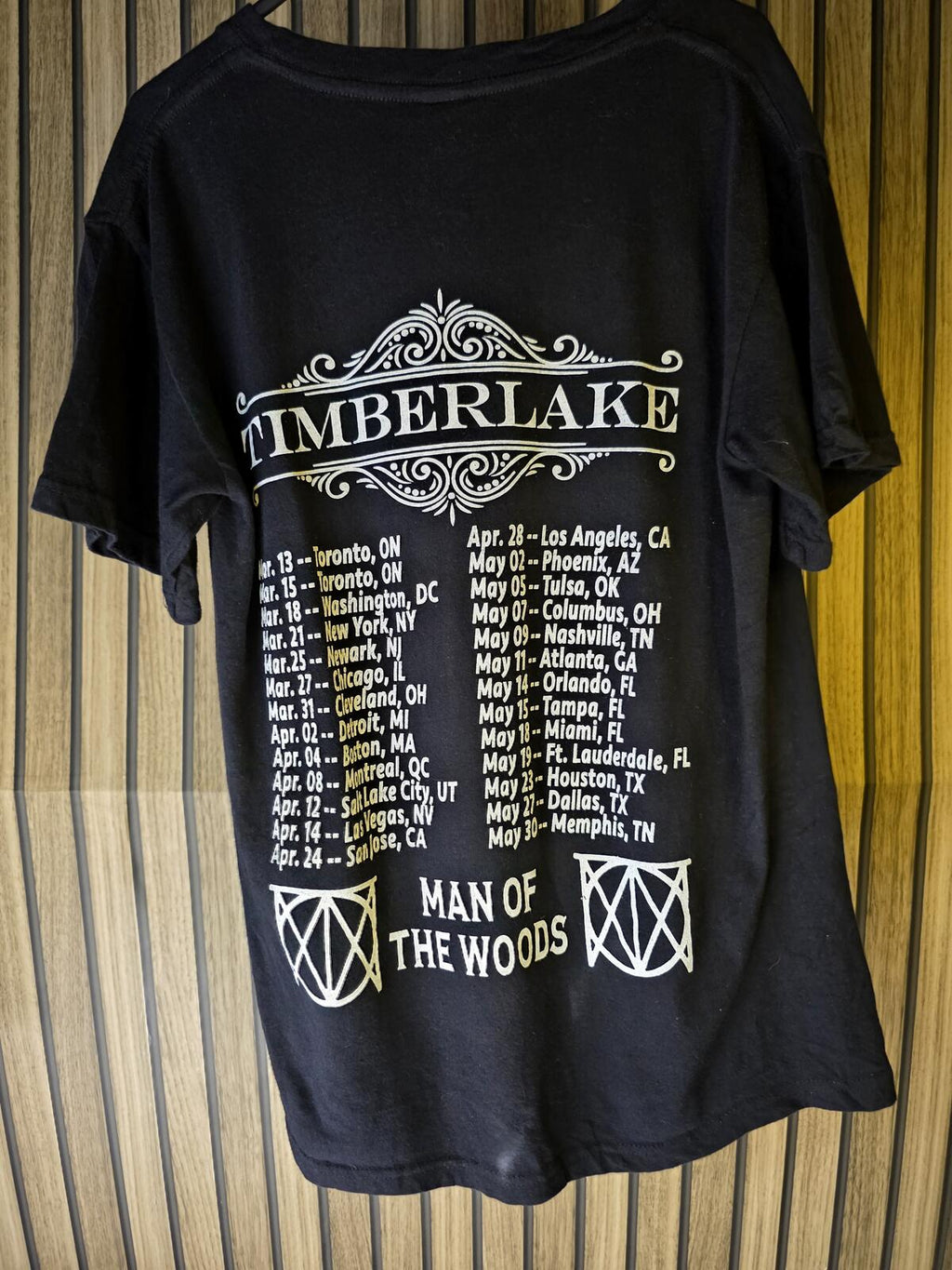 Justin Timberlake Man of the Woods Tour Graphic T-Shirt Black S
