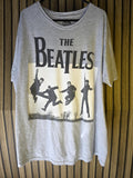The Beatles T-Shirt Jumping Band Print Grey L