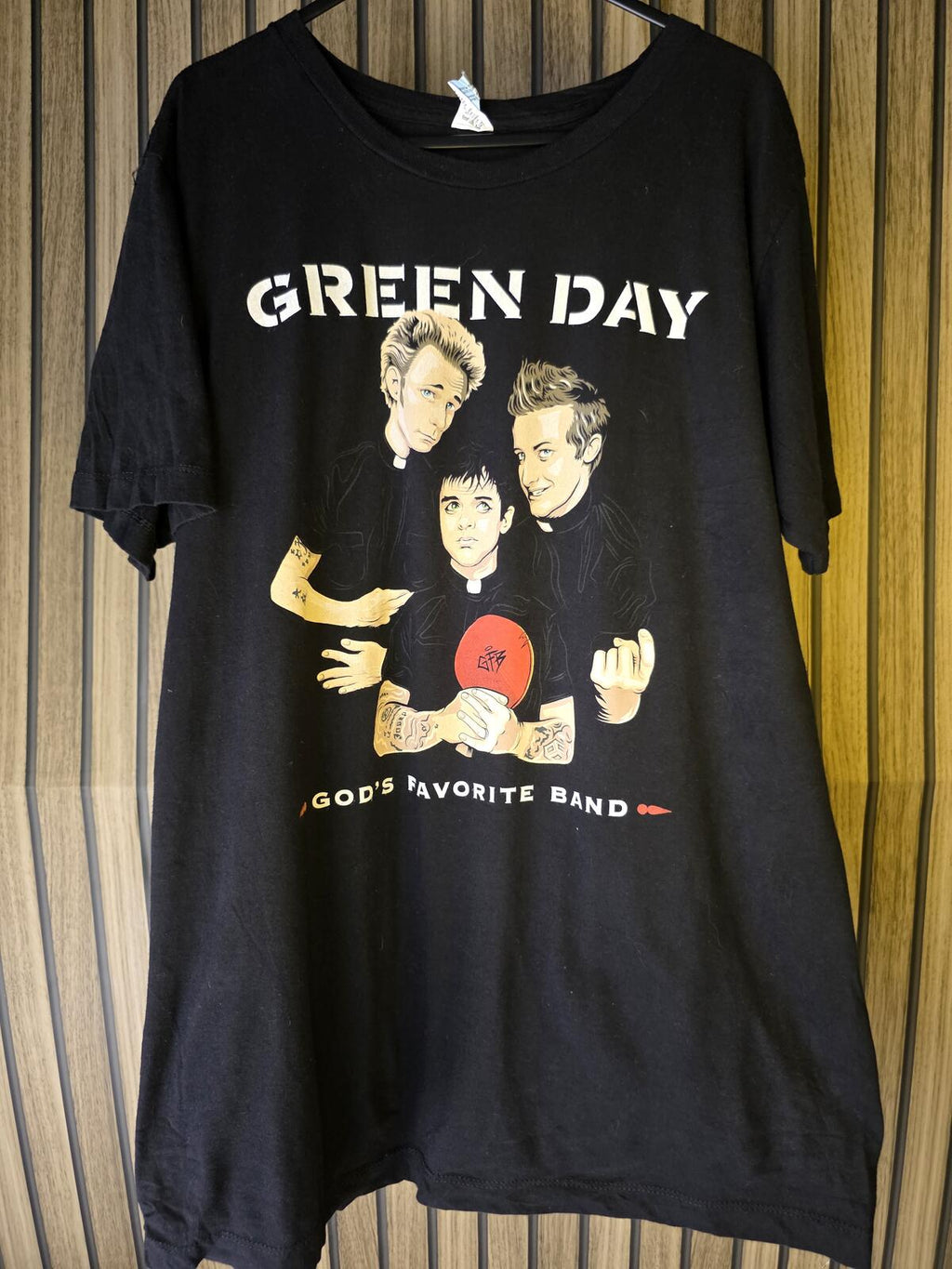 Green Day Graphic Band T Shirt God’s Favorite Band Black Medium