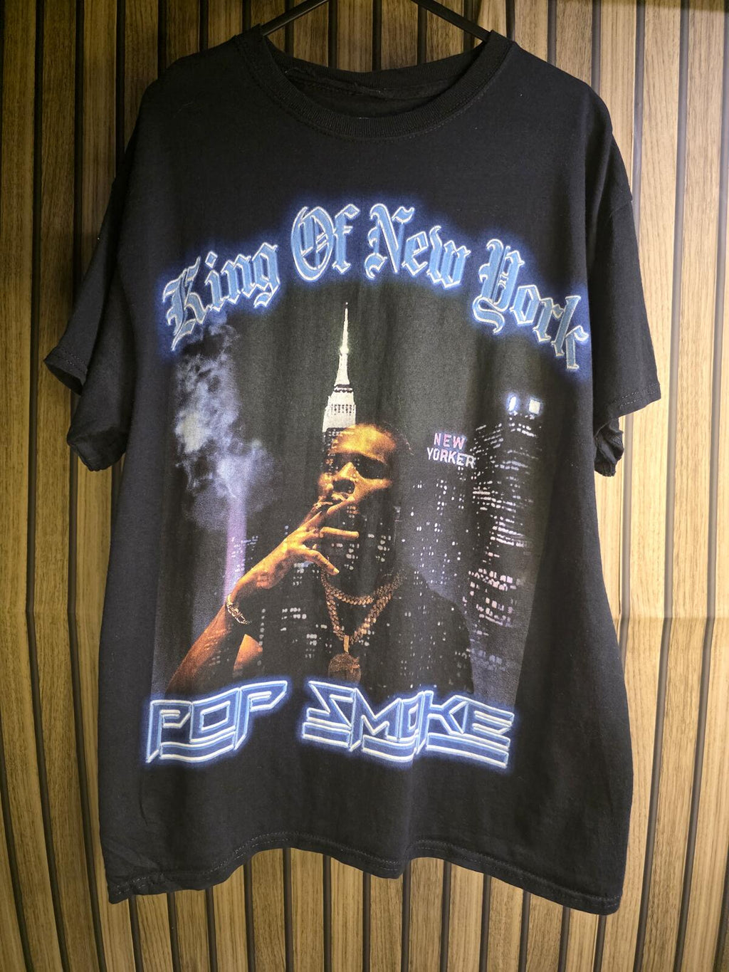 Pop Smoke King Of New York Graphic T Shirt Black Medium