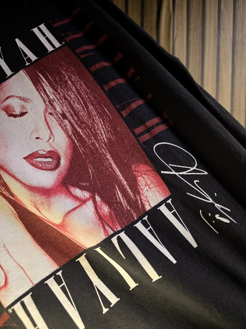 Aaliyah Graphic T Shirt Red Print Black Size S