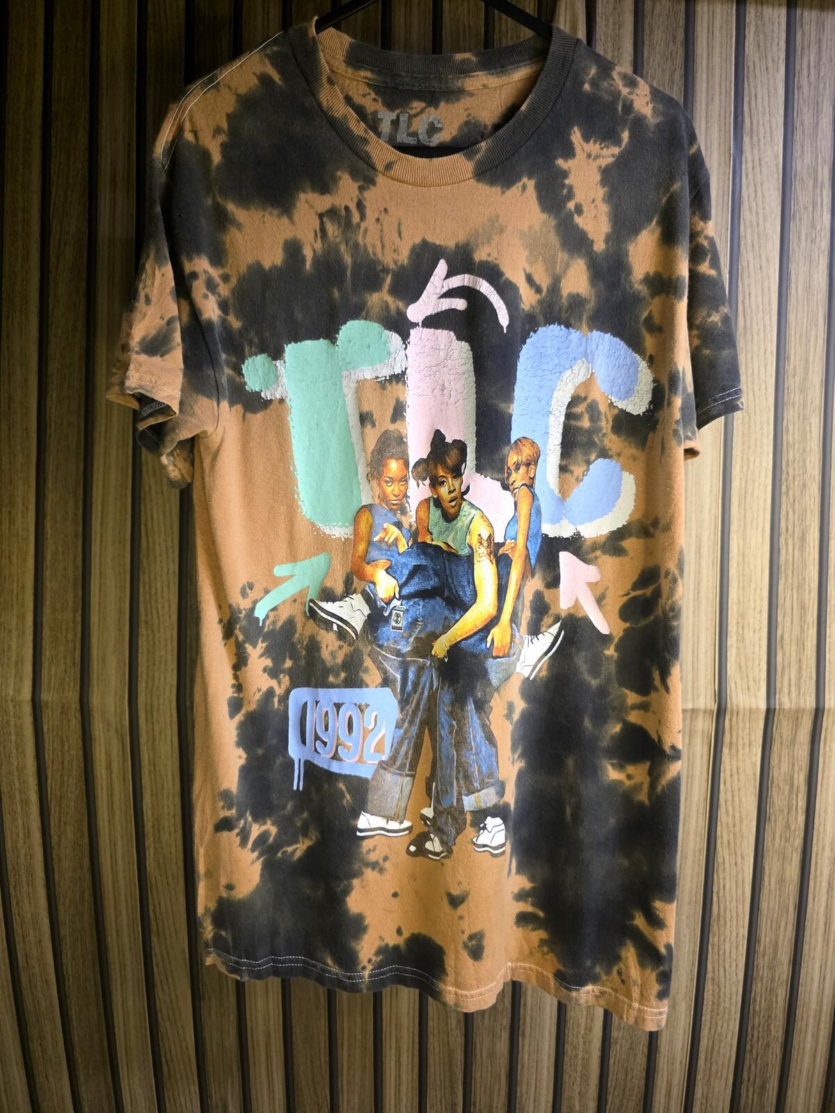 TLC Graphic T Shirt 1992 Black Brown Small