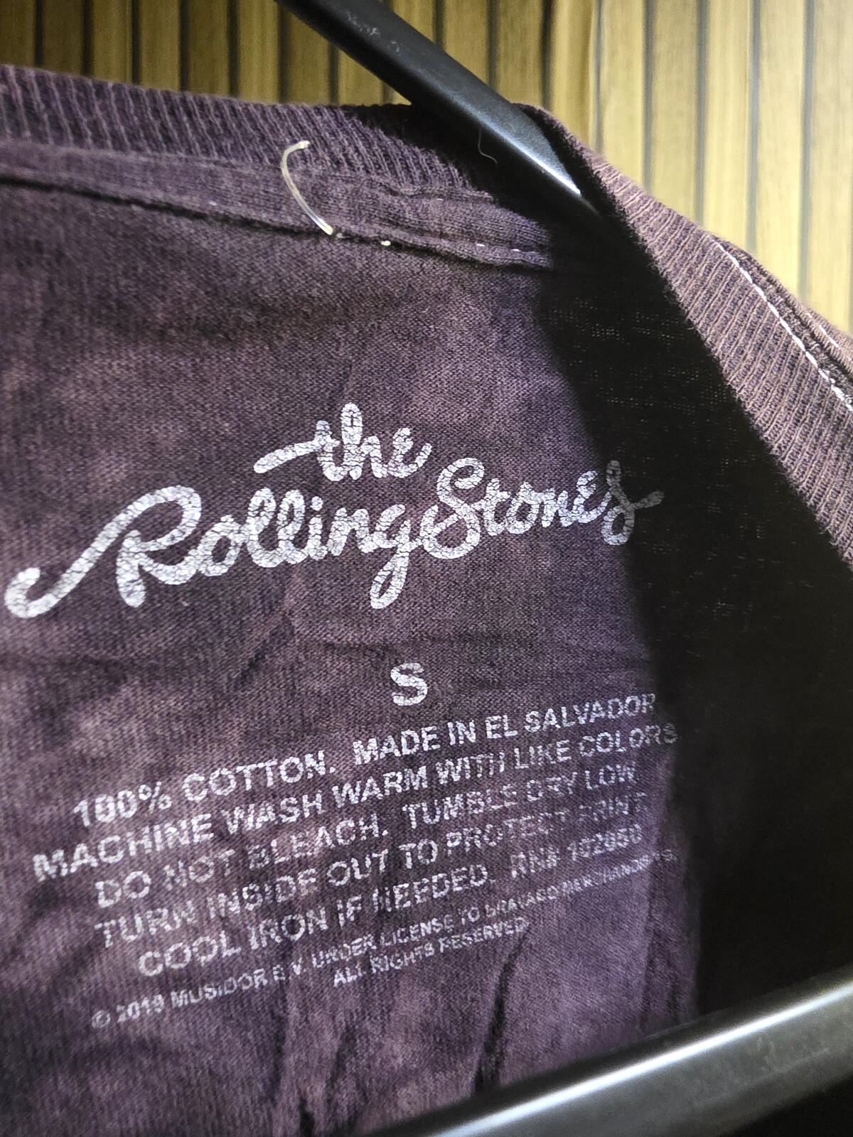 The Rolling Stones Tongue Logo Tie Dye T Shirt Black Purple S