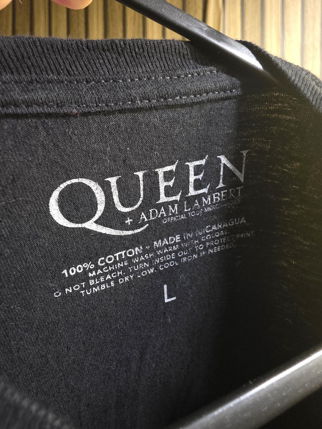 Queen Adam Lambert The Rhapsody Tour Black Graphic T-Shirt L