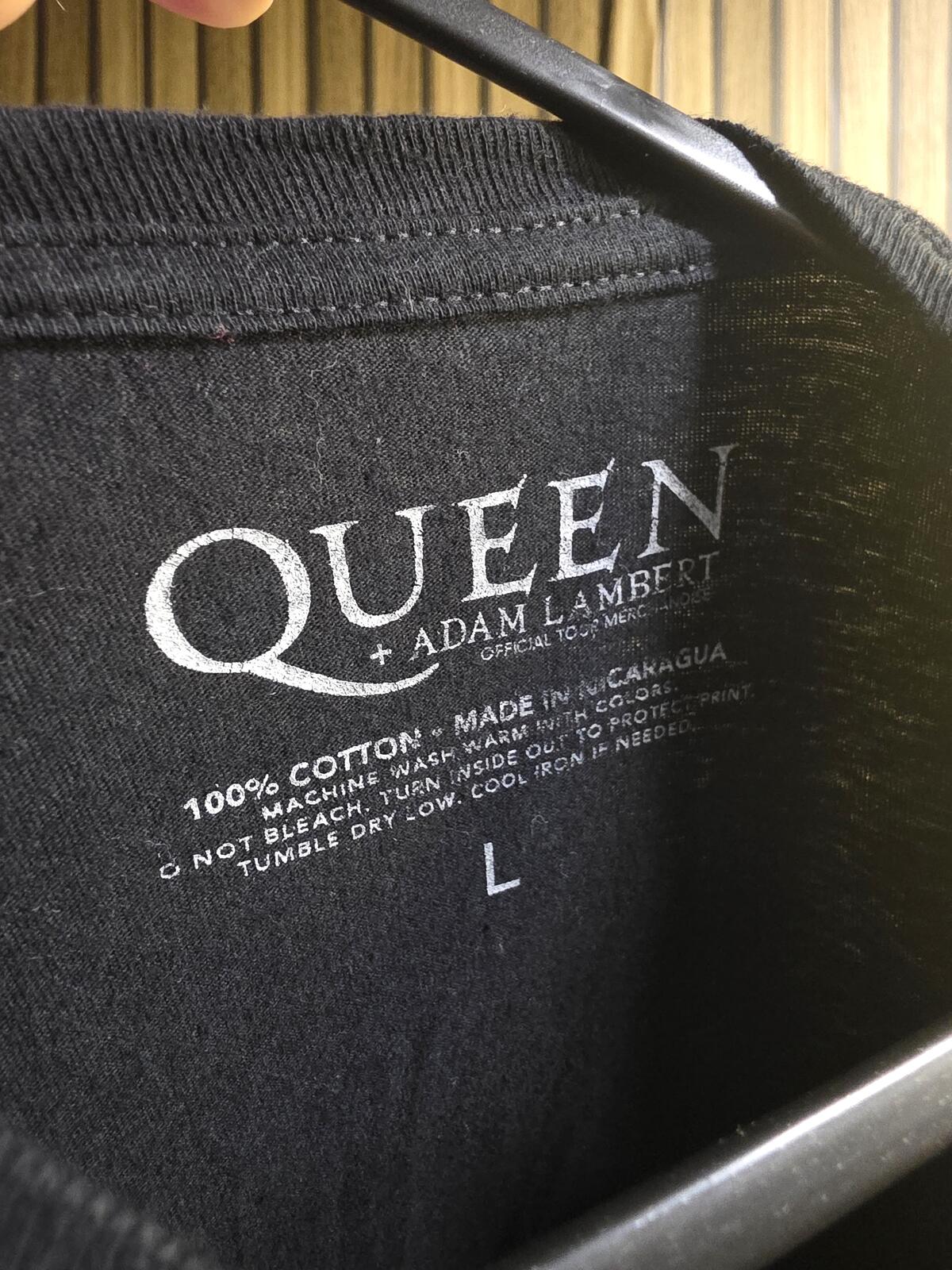 Queen Adam Lambert The Rhapsody Tour Black Graphic T-Shirt L