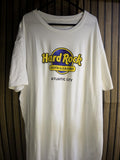 Hard Rock Hotel & Casino Atlantic City Graphic T Shirt White Yellow Regular XXL
