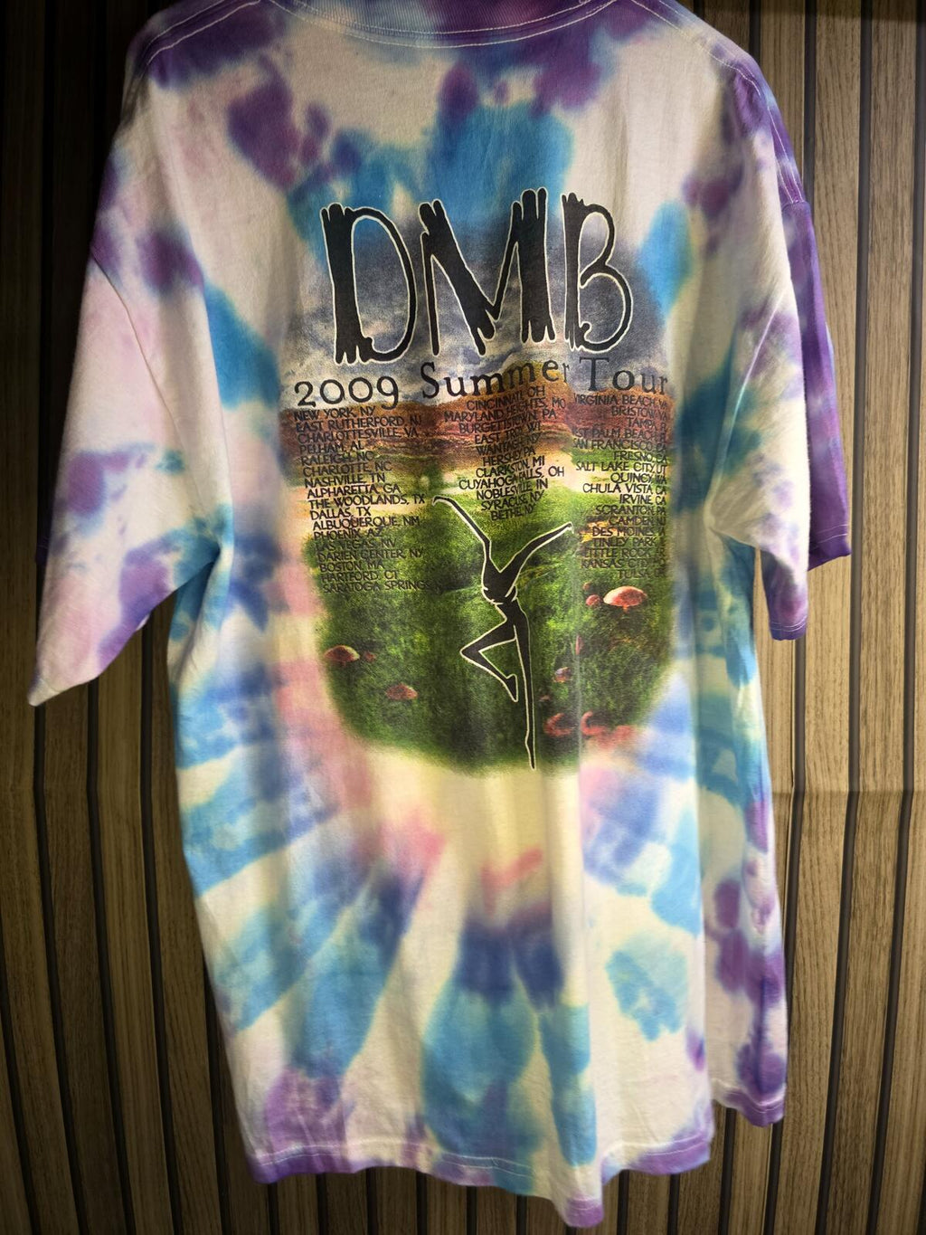 RARE Hanes Dave Matthews Band 2009 Summer Tour Tie-Dye T-Shirt Multi Regular M