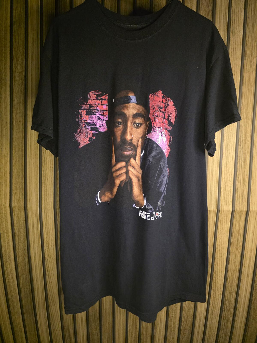 2Pac Poetic Justice Graphic T-Shirt Black Regular Medium
