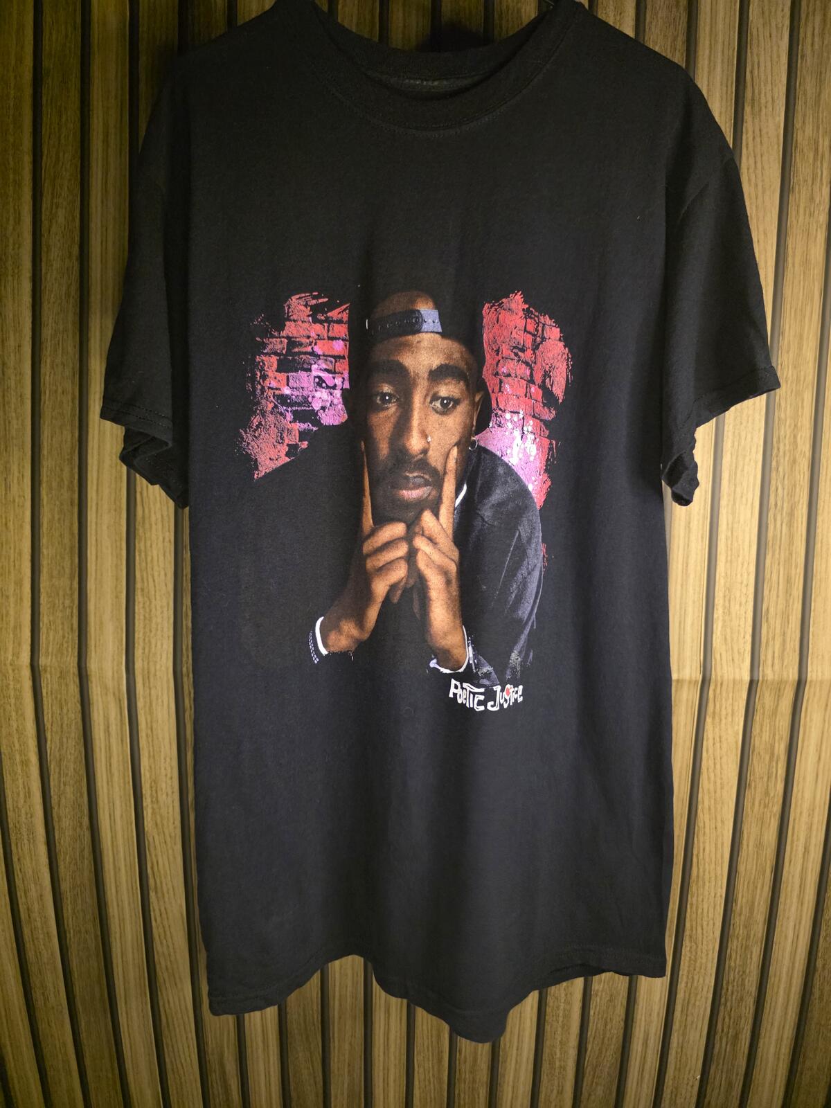 2Pac Poetic Justice Graphic T-Shirt Black Regular Medium