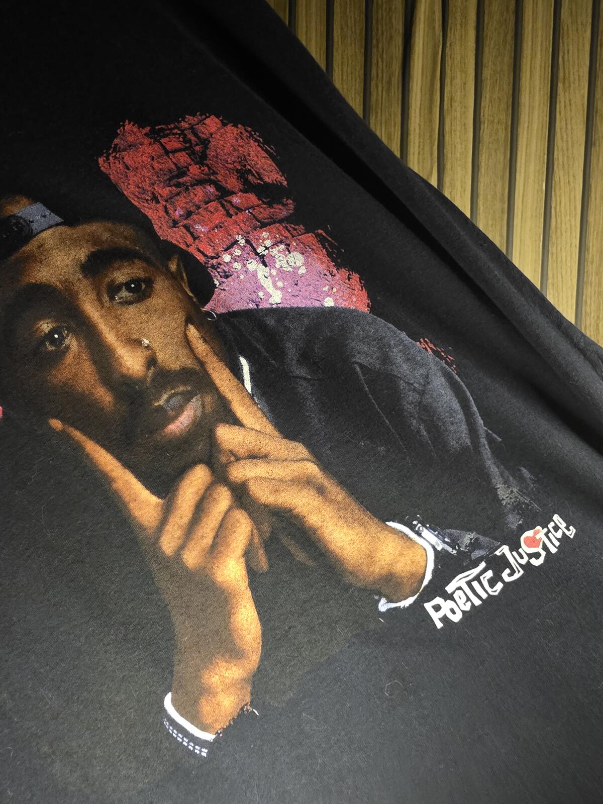2Pac Poetic Justice Graphic T-Shirt Black Regular Medium