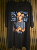 Jason Aldean Back in the Saddle 2021 Tour Graphic T-Shirt Black XXL