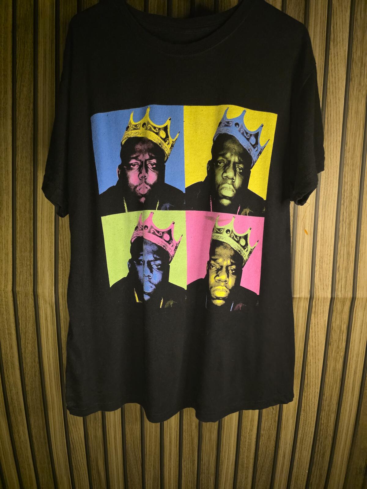 Notorious B.I.G. Pop Art T Shirt Black XS