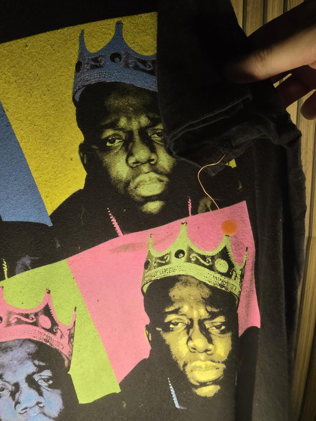 Notorious B.I.G. Pop Art T Shirt Black XS