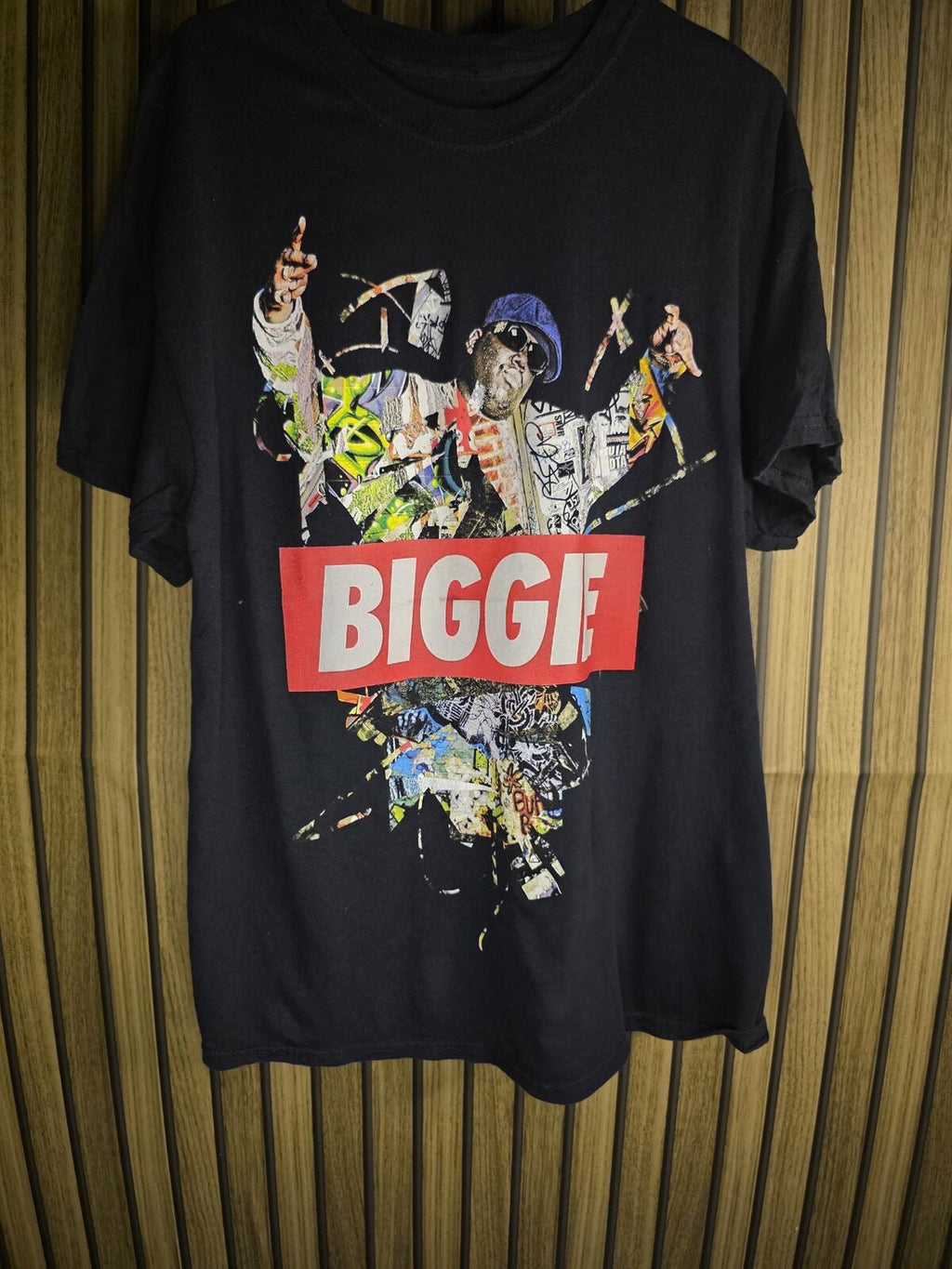 The Notorious B.I.G. Biggie Graphic T-Shirt Black Regular Medium