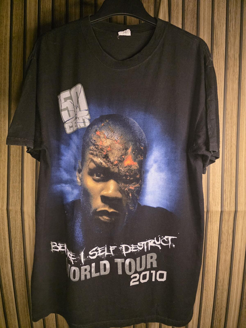 50 Cent Before I Self Destruct World Tour 2010 Black Graphic T-Shirt Large