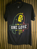 Bob Marley One Love Graphic T Shirt Black Size S
