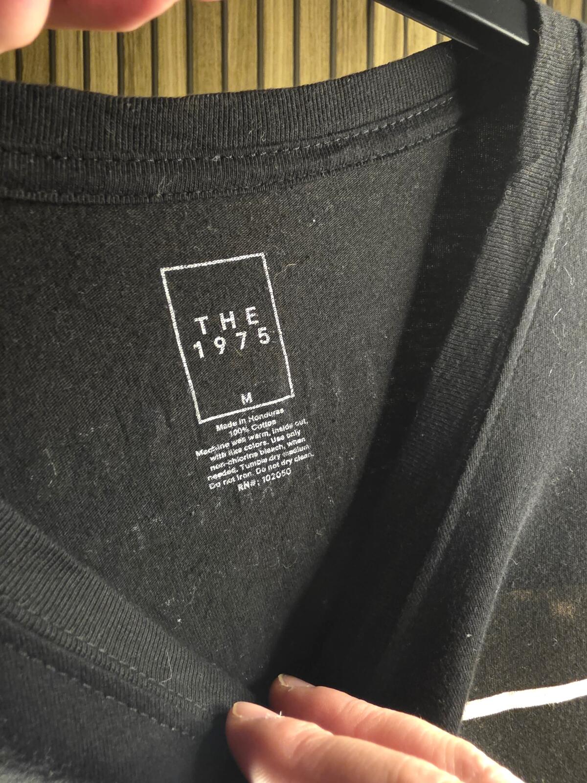 The 1975 Tour Graphic T-Shirt Black Medium