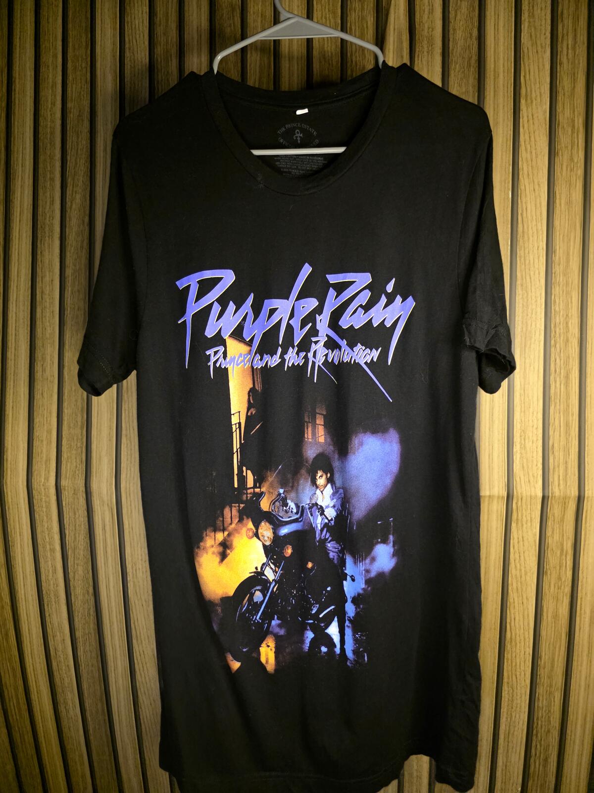 Prince Purple Rain Graphic T Shirt Black Medium