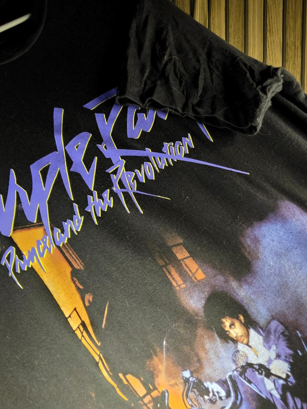 Prince Purple Rain Graphic T Shirt Black Medium
