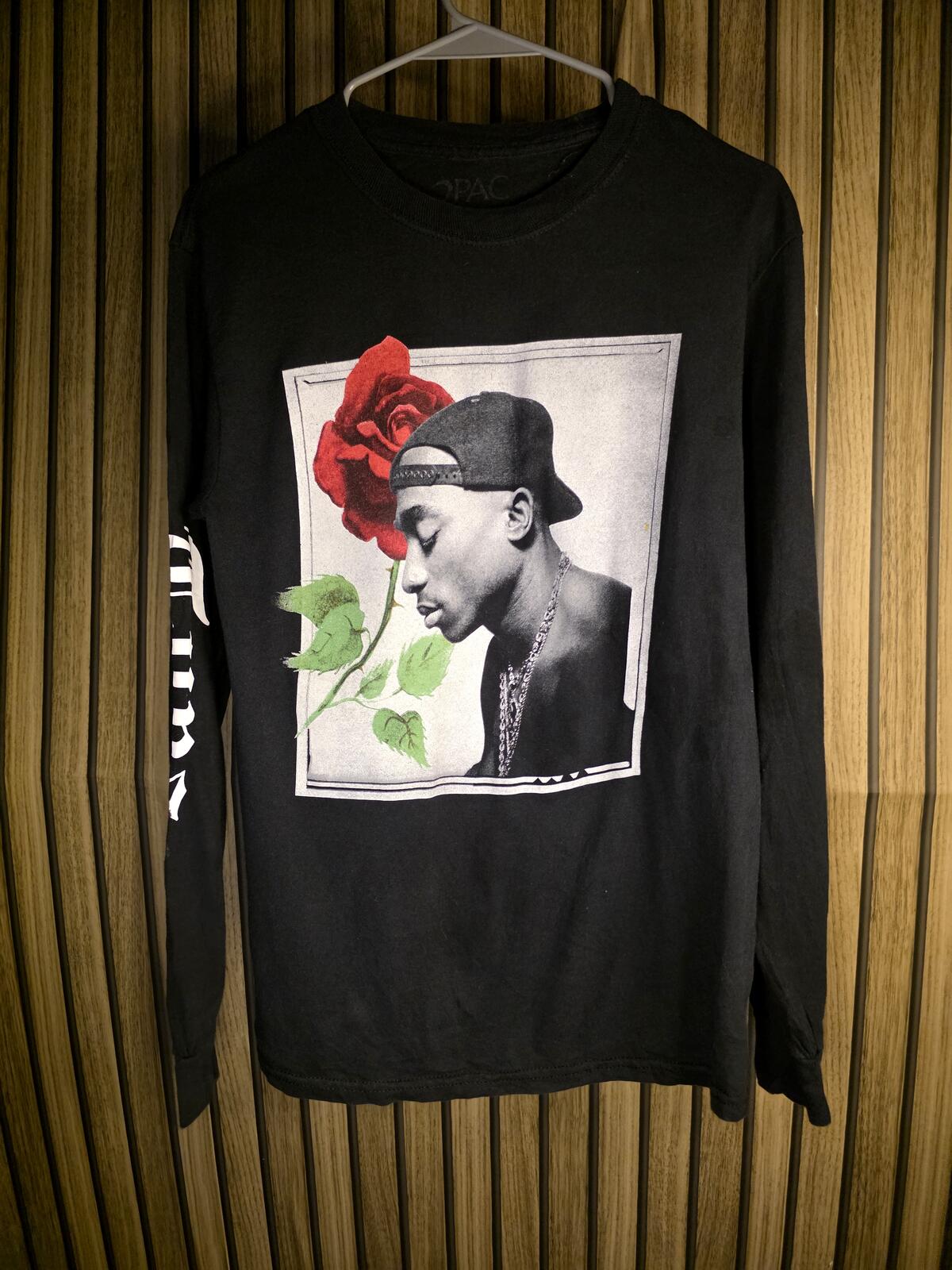 2Pac Graphic Long Sleeve T-Shirt Black Medium