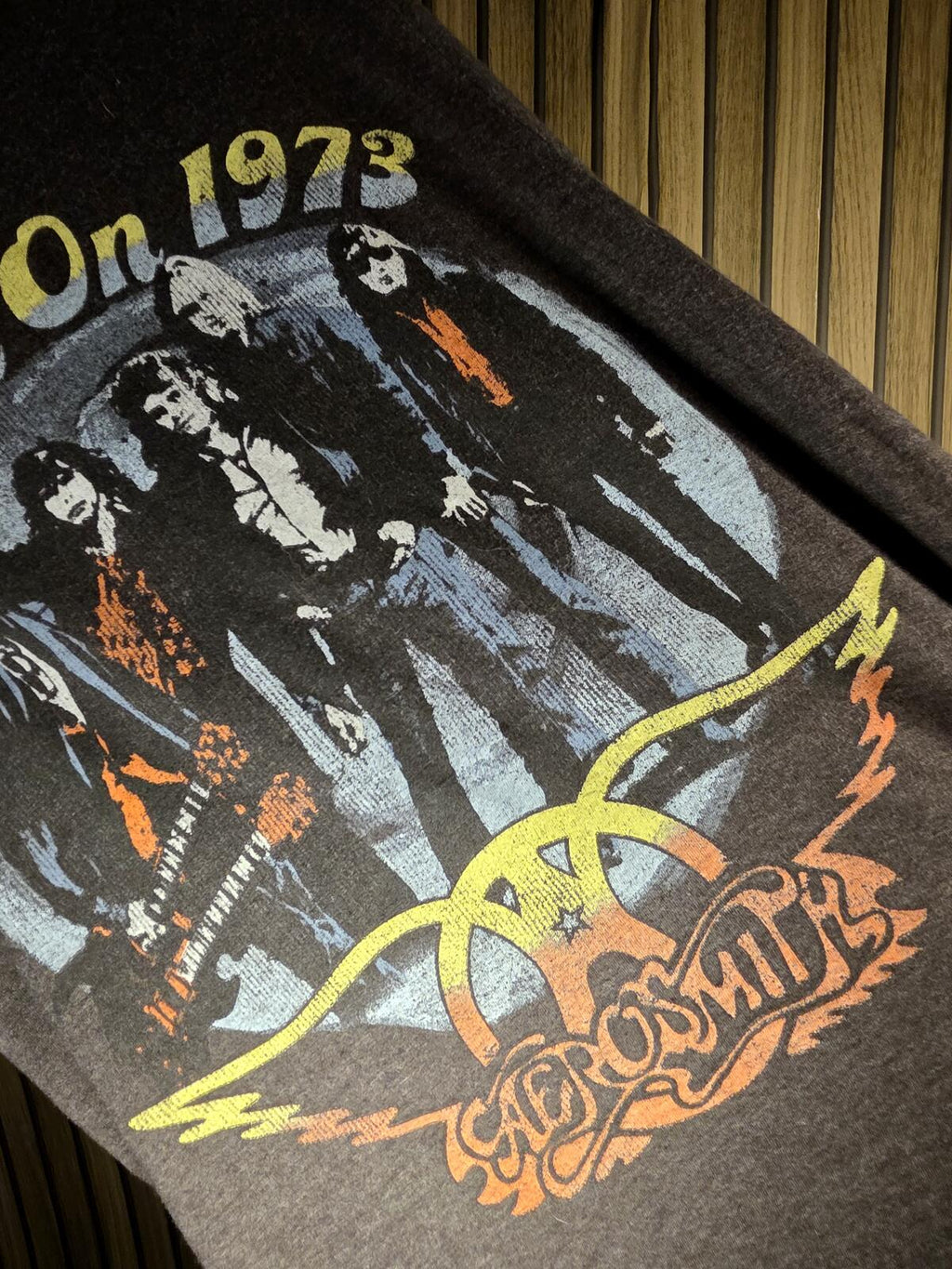 Aerosmith Dream On 1973 Graphic T Shirt Vintage Band Tee Charcoal Regular Small