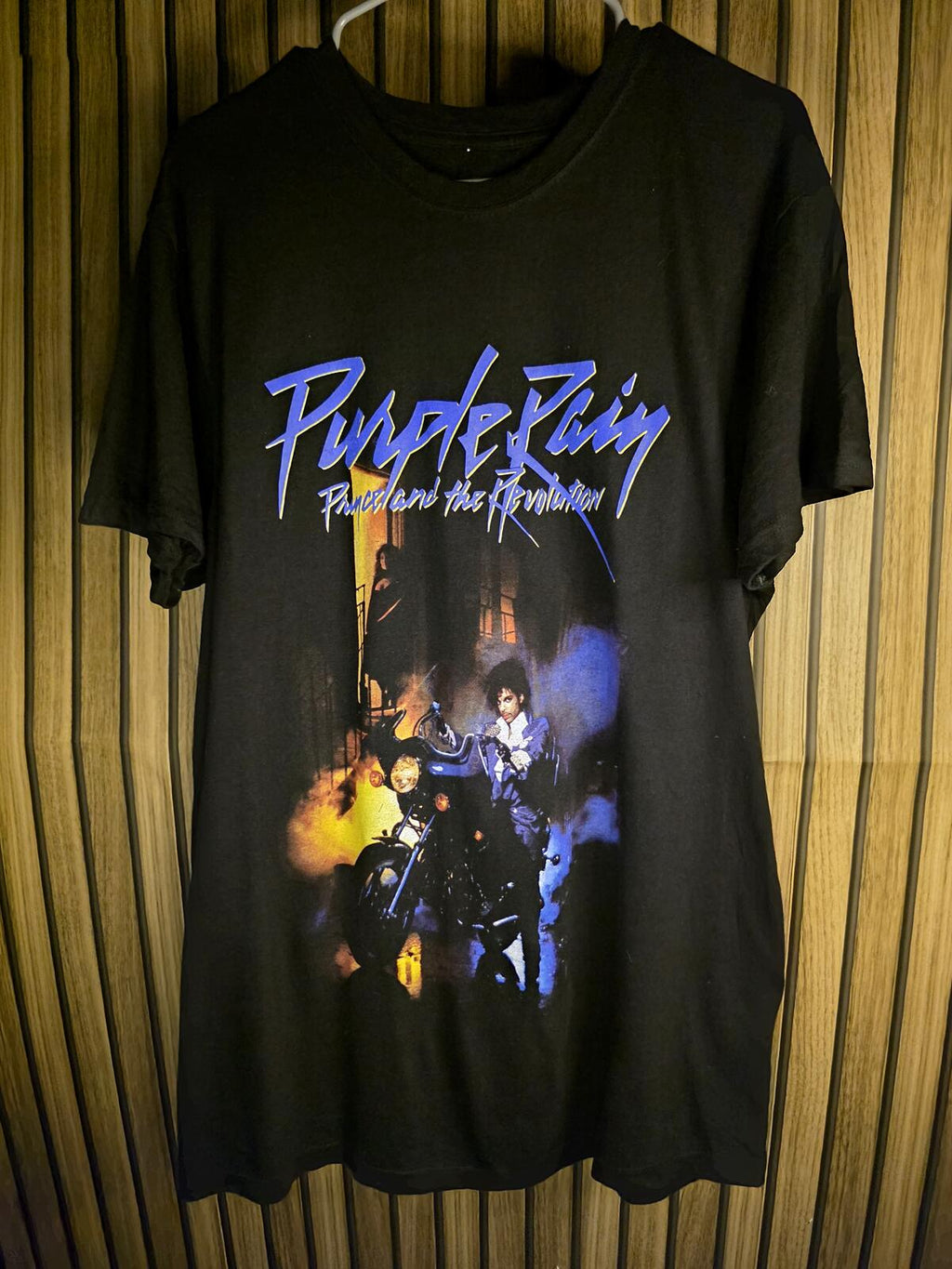 Prince Estate Purple Rain Official Merchandise Graphic T-Shirt Black L