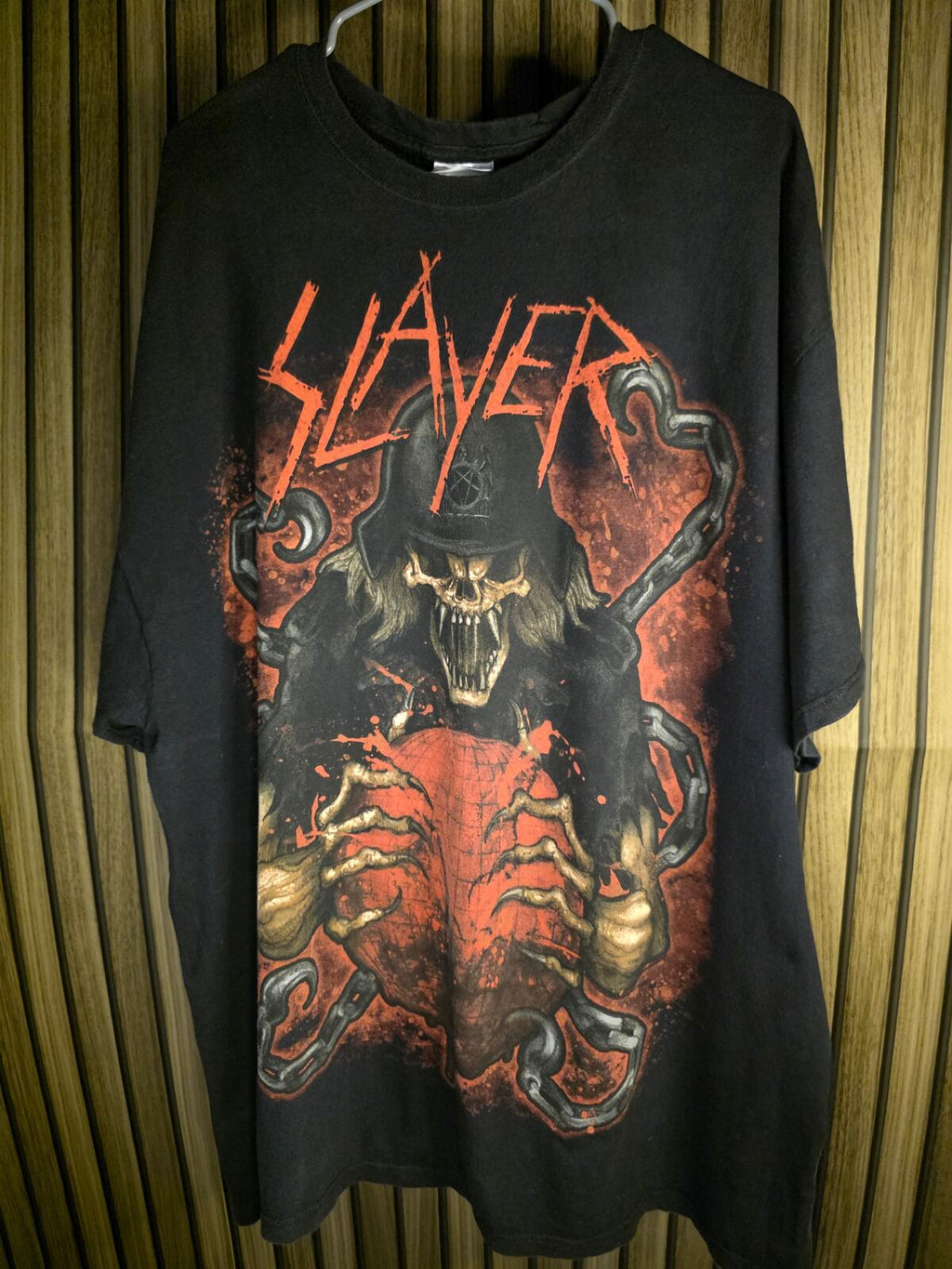 Slayer Graphic T Shirt Skull Print Black Red Regular XXL