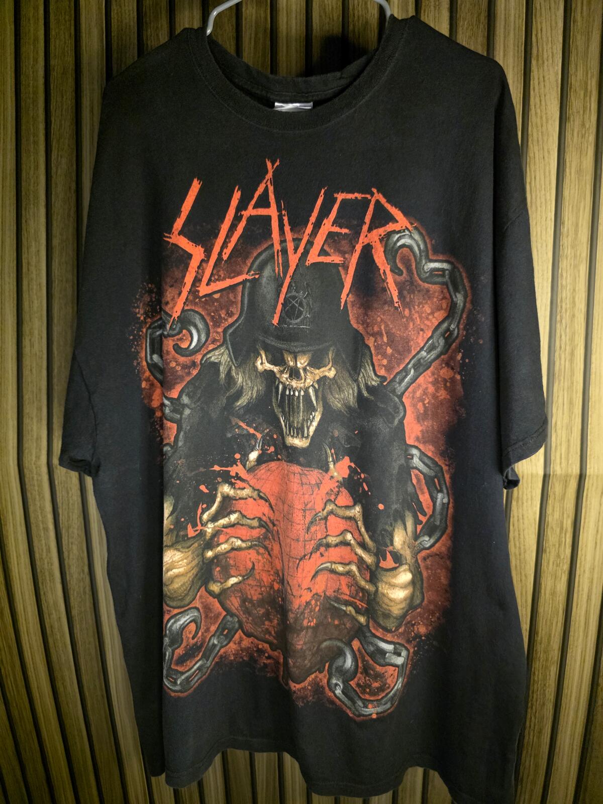 Slayer Graphic T Shirt Skull Print Black Red Regular XXL