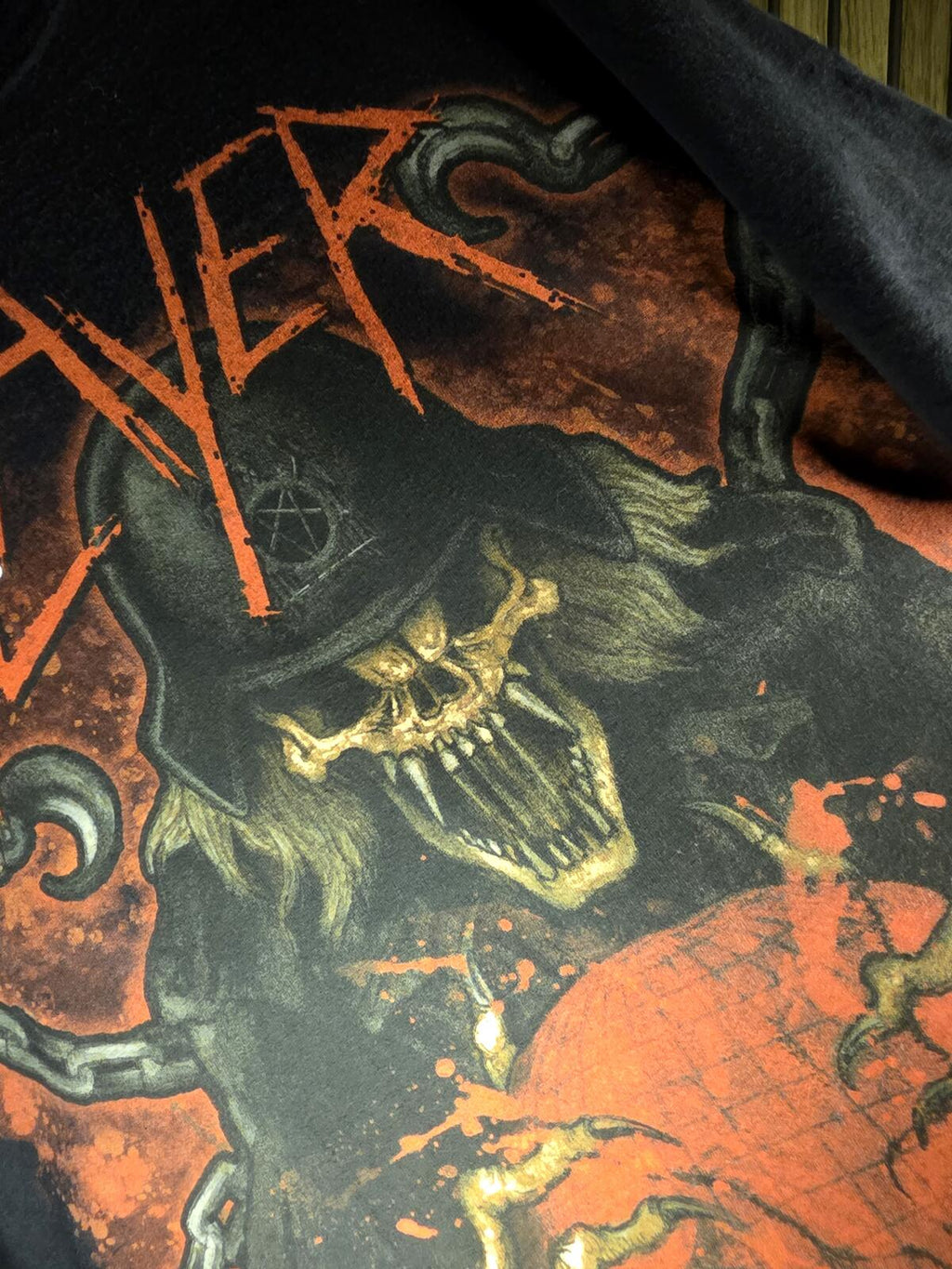 Slayer Graphic T Shirt Skull Print Black Red Regular XXL