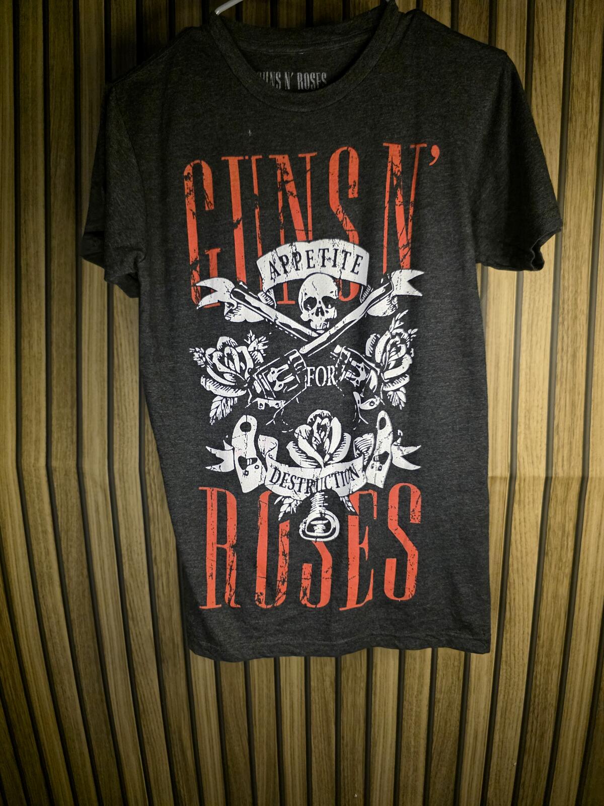 Guns N' Roses Appetite for Destruction Graphic T-Shirt Black Red Size S